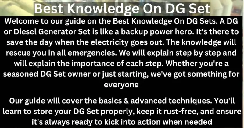 Best Knowledge On DG Set