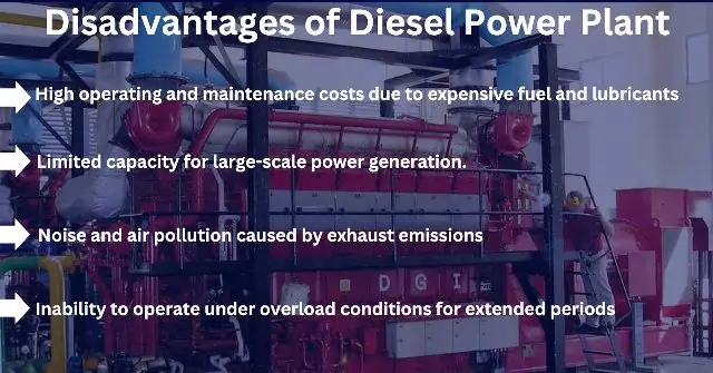 Disadvantages of Diesel Power Plant