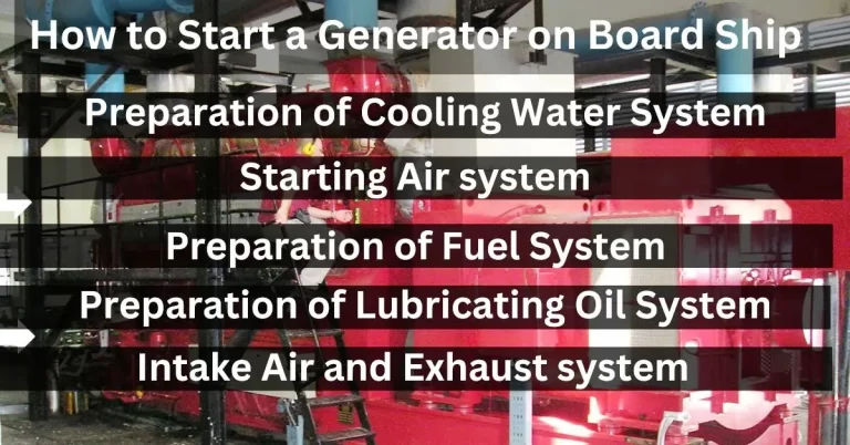 How to Start a Generator on Board Ship