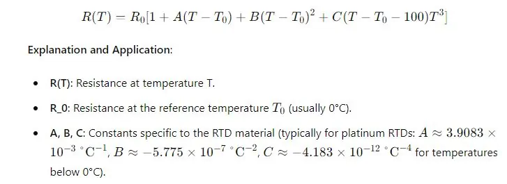 Callendar-Van Dusen Equation