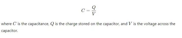 Capacitance Formula