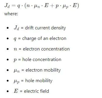 Drift Current Density