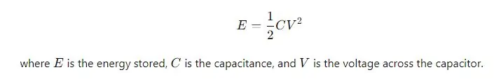 Energy Stored in a Capacitor