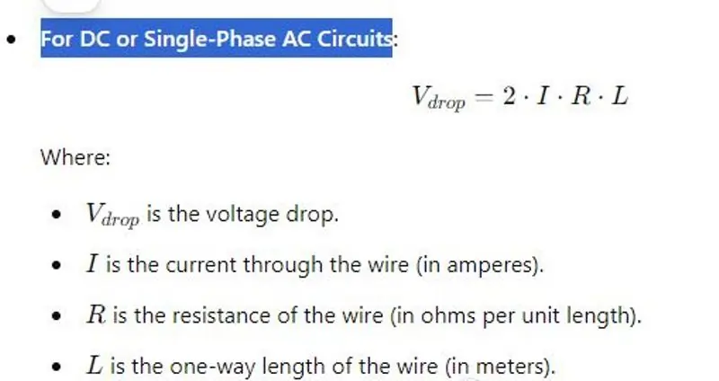 For DC or Single Phase