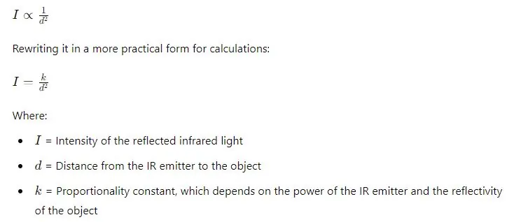 Formula for IR Sensors