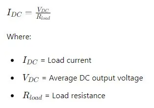 Load Current for a Rectifier