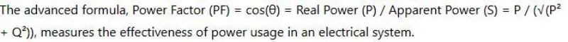 Power factor formula 