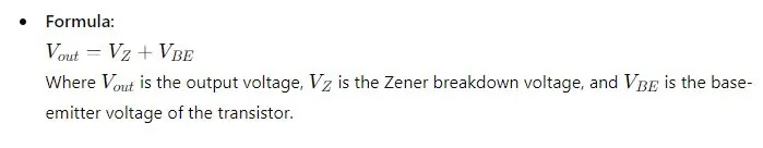 Zener Diode with Transistor