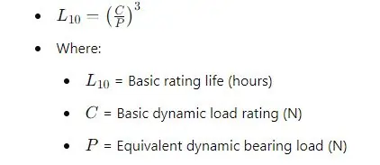 Bearing Life Calculation