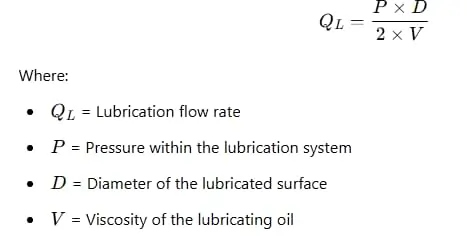 Lubrication Rate Calculation