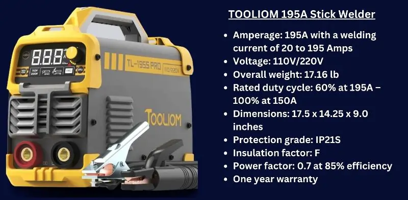 TOOLIOM 195A Stick Welder