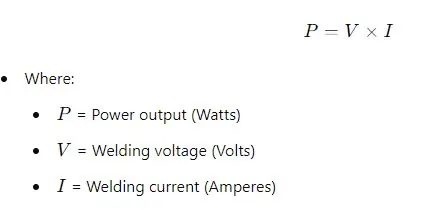 Welding Power Output