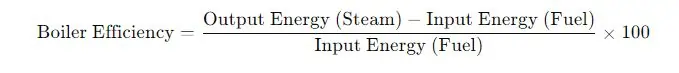 Boiler Efficiency Formula