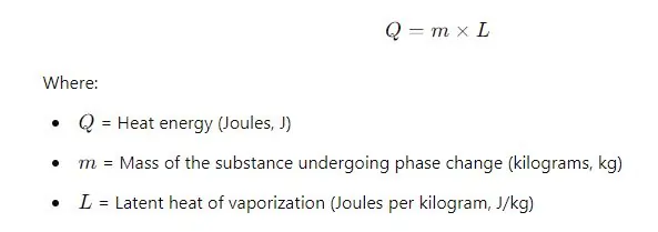 Latent Heat of Vaporization