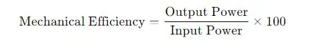 Mechanical Efficiency