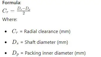 Radial Clearance