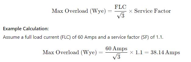 Overload Calculation Formula for Wye Mode